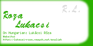 roza lukacsi business card